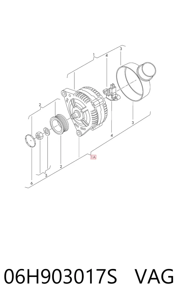 Alternator 06H903017S VAG