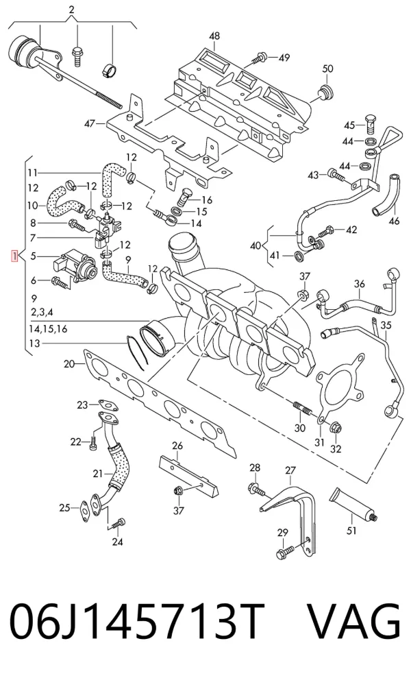 Turbina 06J145713T VAG