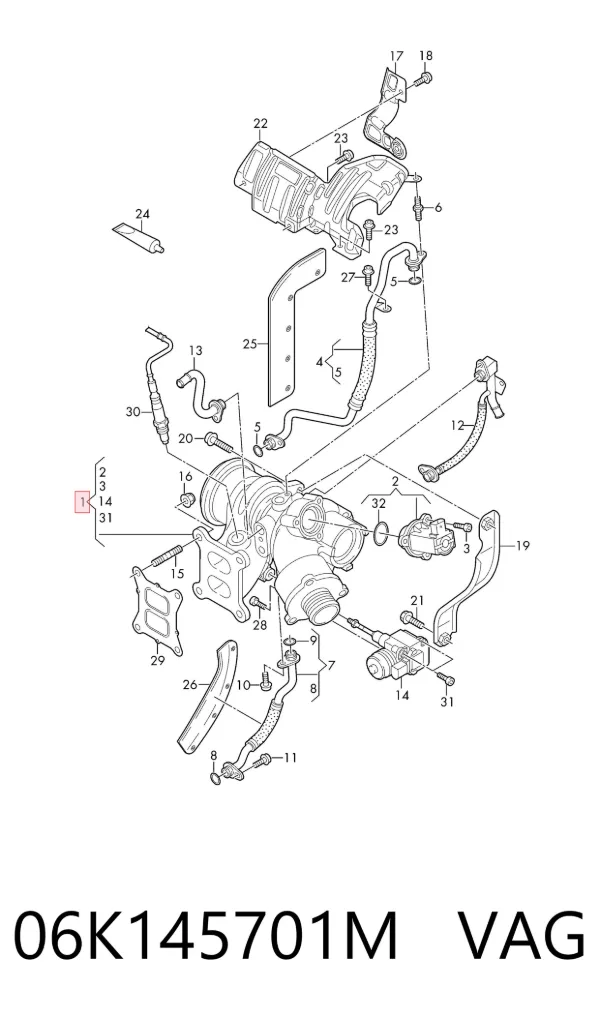 Turbina 06K145701M VAG