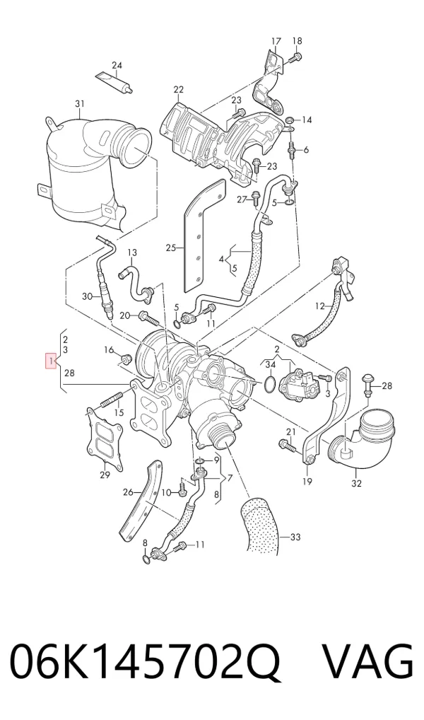 Turbina 06K145702Q VAG