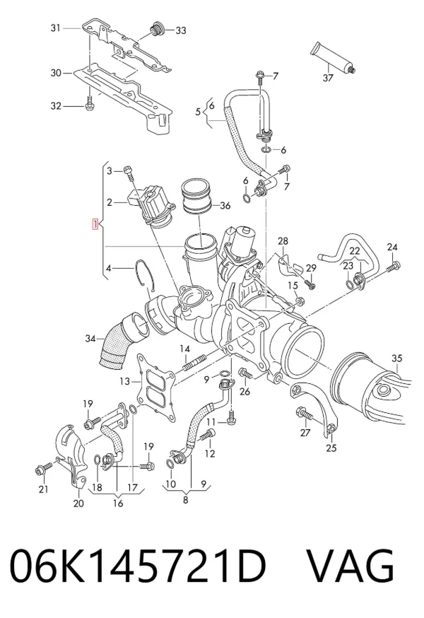 Turbina 06K145721D VAG