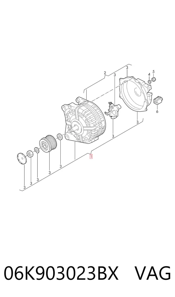 Alternator 06K903023BX VAG