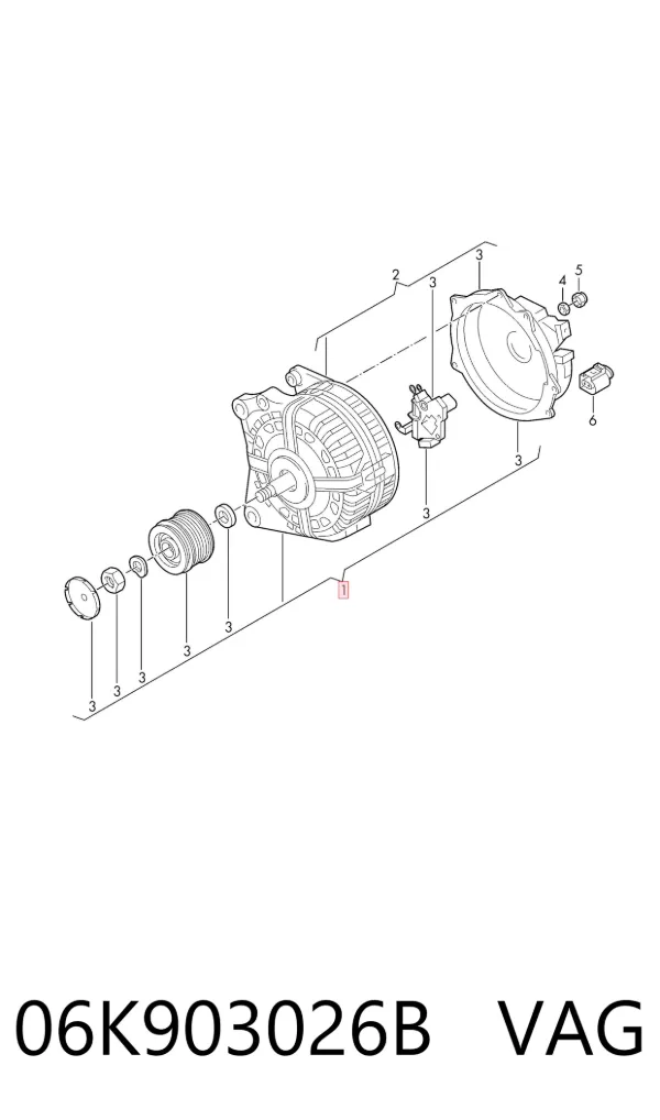 Alternator 06K903026B VAG