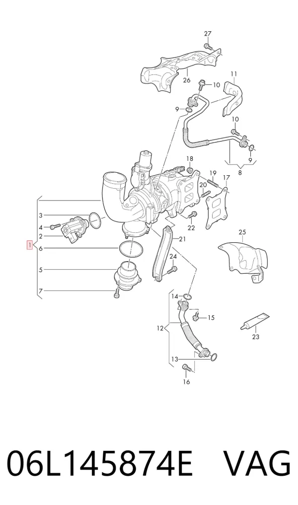 Turbina 06L145874E VAG