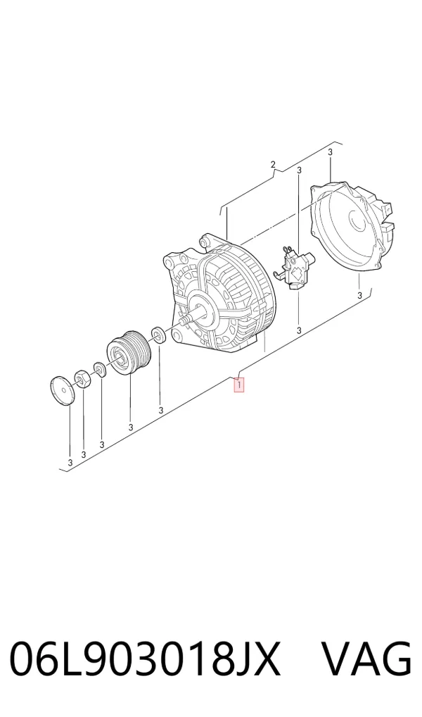 Alternator 06L903018JX VAG