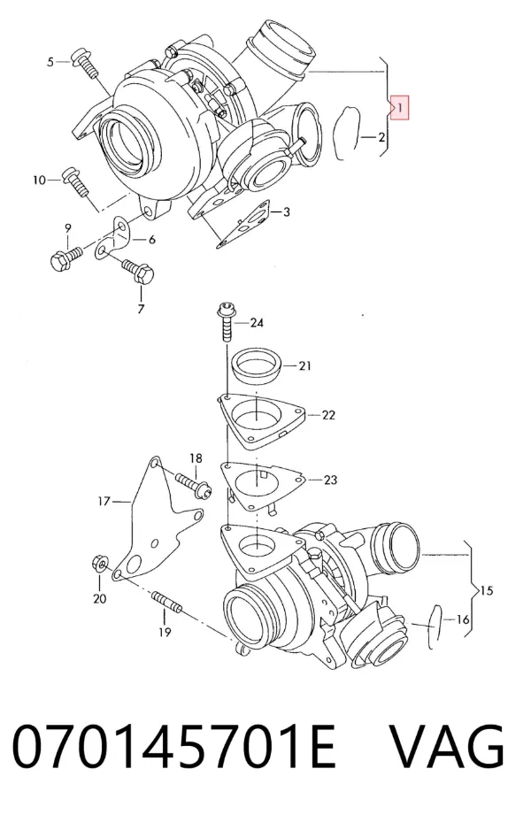 Turbina 070145701E VAG