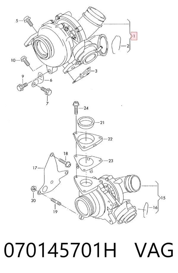 Turbina 070145701H VAG