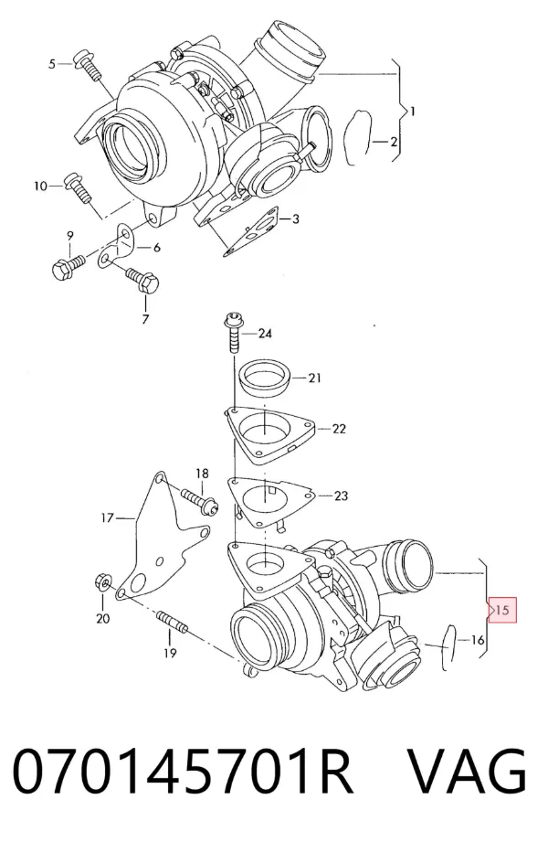 Turbina 070145701R VAG