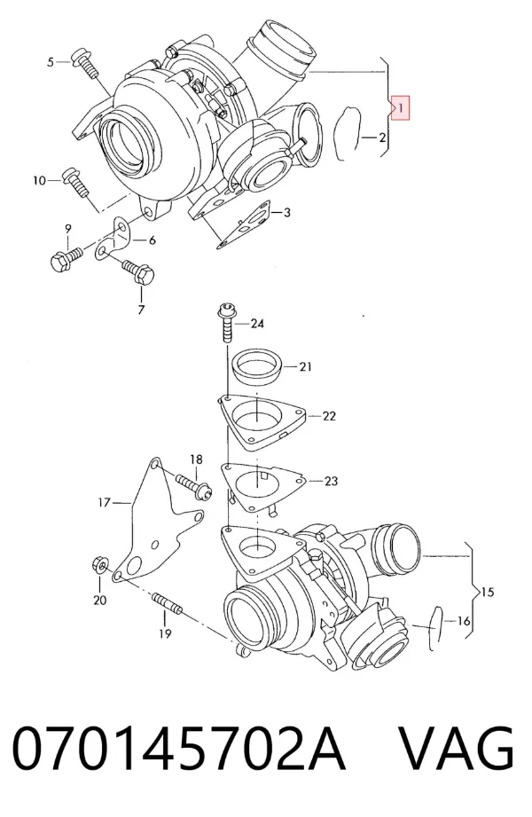 Turbina 070145702A VAG