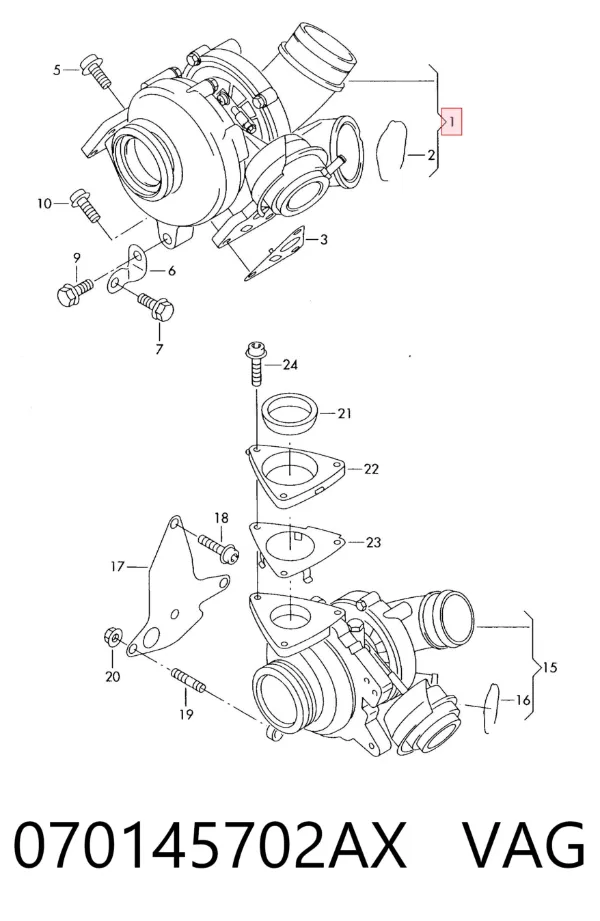 Turbina 070145702AX VAG
