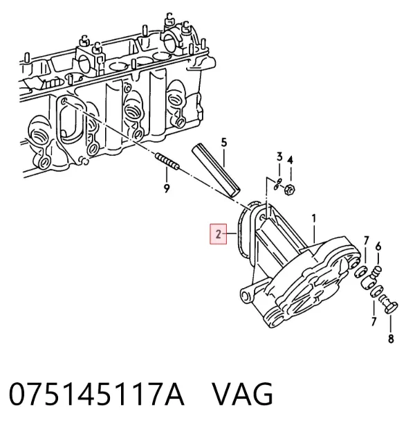 Uszczelka pompy próżniowej 075145117A VAG