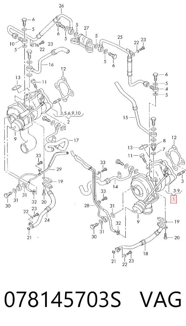 Turbina 078145703S VAG