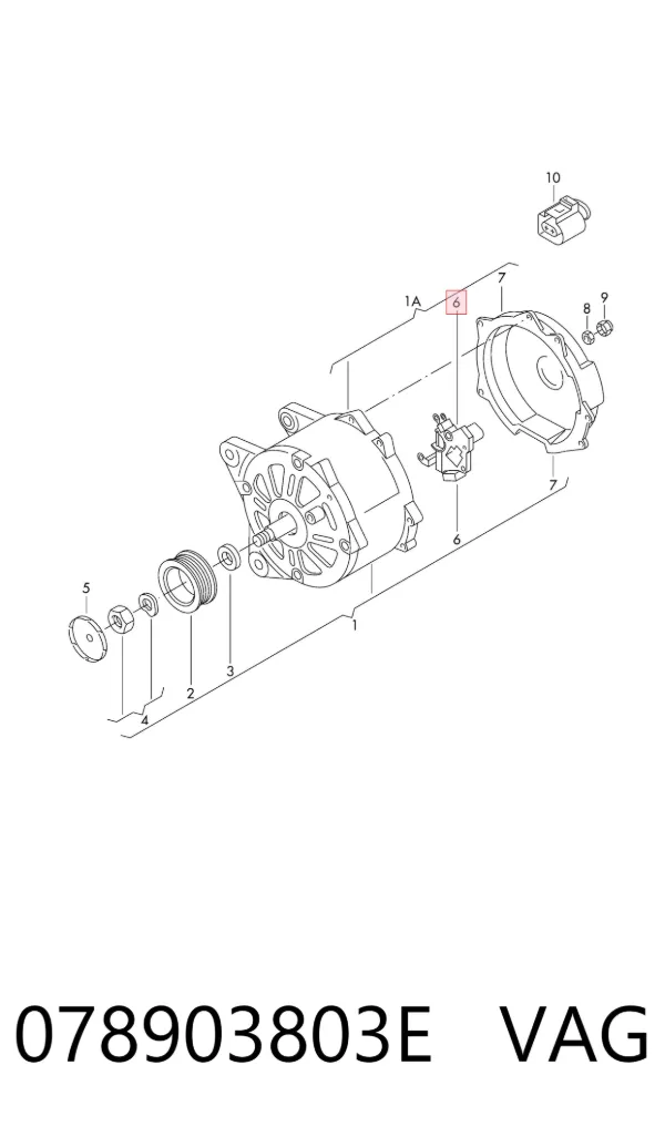 Regulator alternatora (przekaźnik ładowania) 078903803E VAG