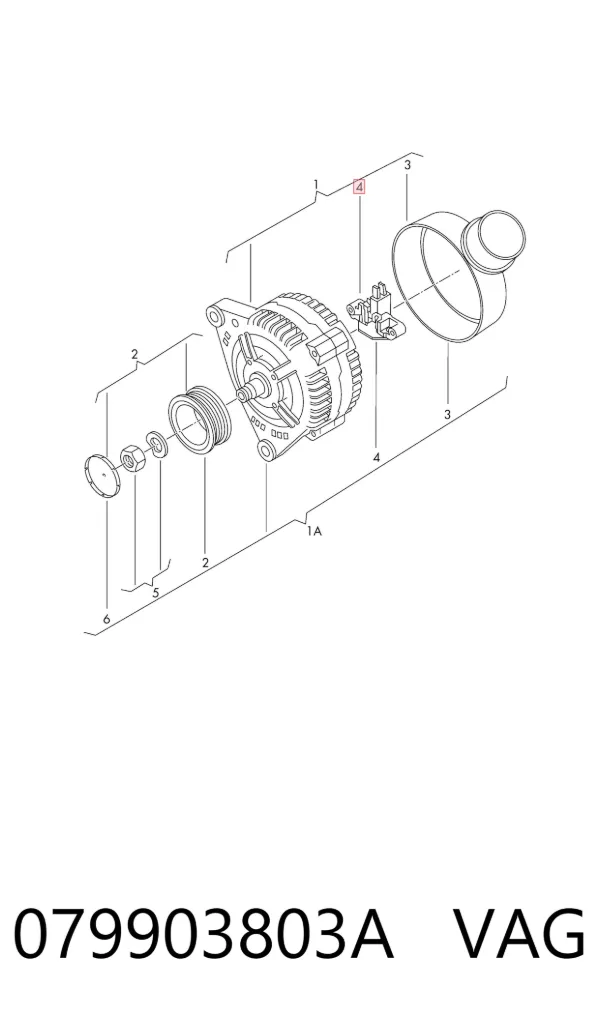 Regulator alternatora (przekaźnik ładowania) 079903803A VAG
