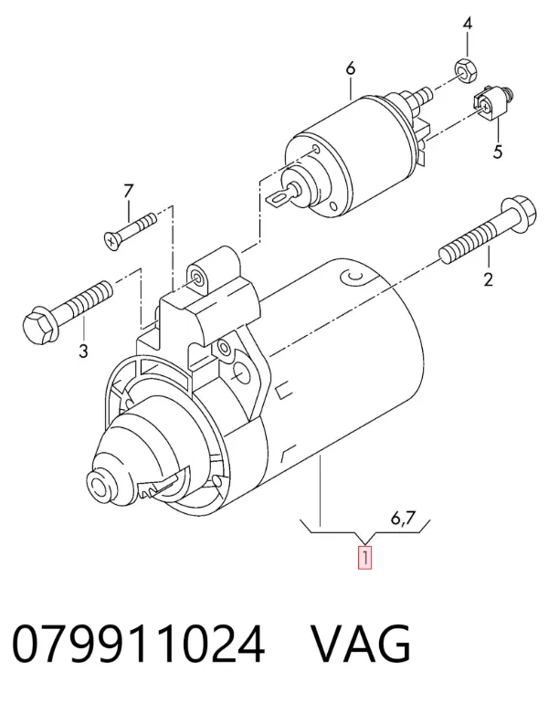 Rozrusznik 079911024 VAG