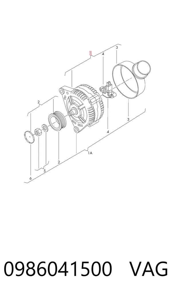 Alternator 0986041500 VAG