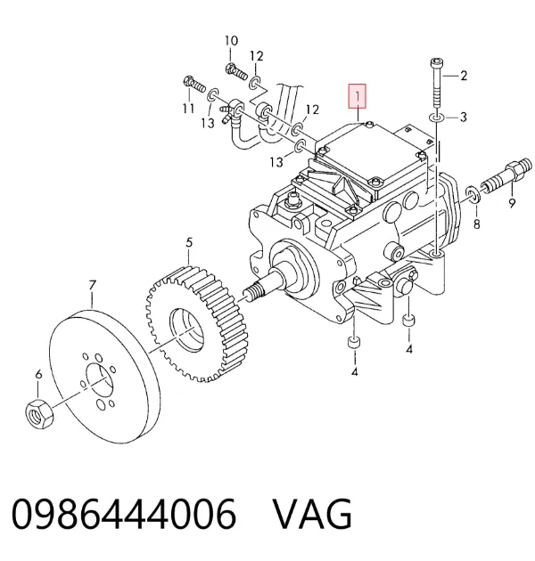 Pompa wtryskowa wysokiego ciśnienia 0986444006 VAG