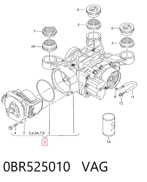 Reduktor mostu tylnego 0BR525010 VAG