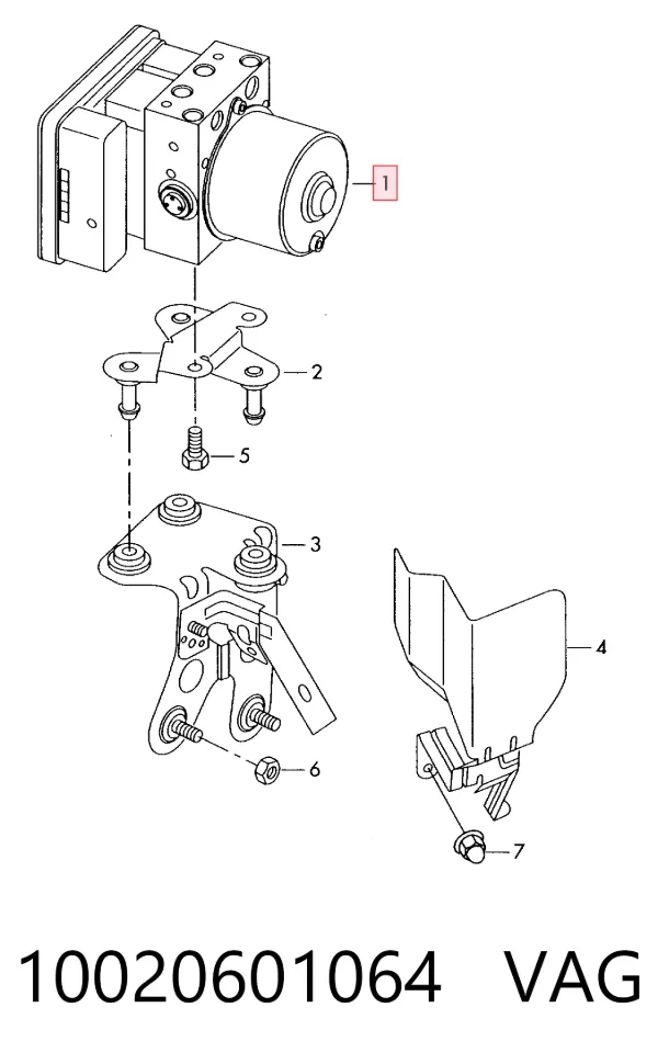 Sterownik ABS  hydrauliczny 10020601064 VAG