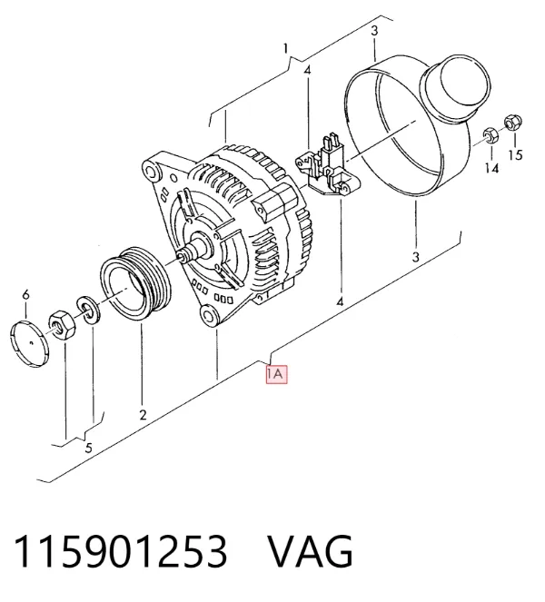 Alternator 115901253 VAG