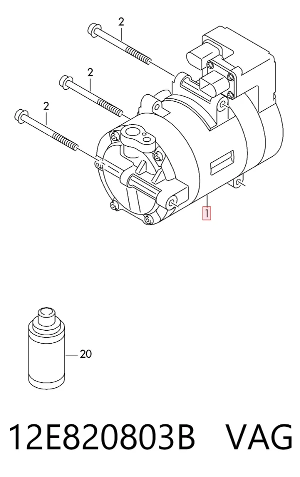 Sprężarka klimatyzacji 12E820803B VAG