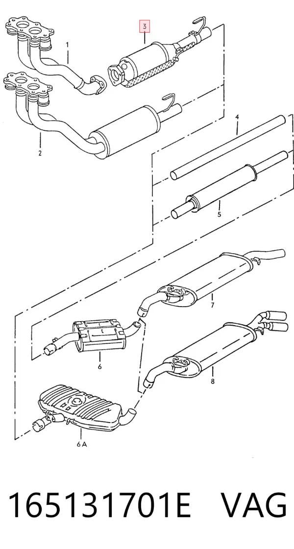 Konwerter-katalizator 165131701E VAG