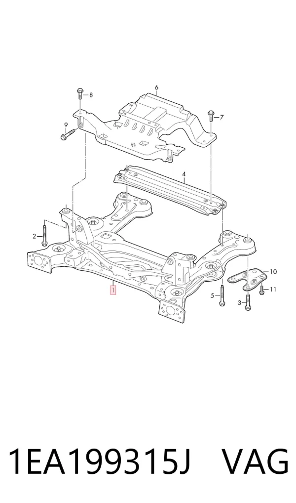 Korpus osi przedniej 1EA199315J VAG