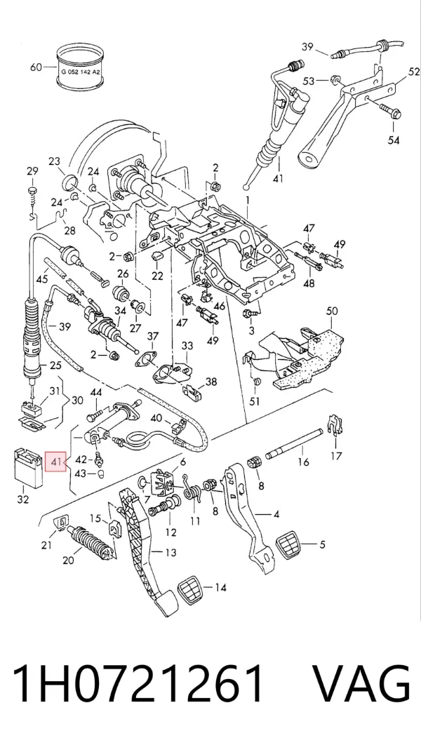 Cylinder roboczy sprzęgła 1H0721261 VAG