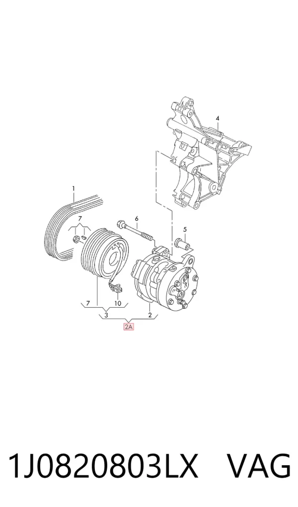 Sprężarka klimatyzacji 1J0820803LX VAG