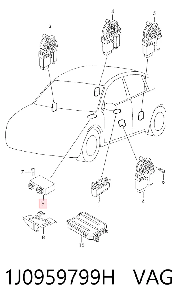 Blok komfortu Volkswagen Golf IV