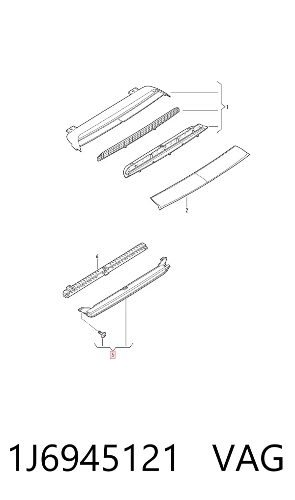Lampa stop tylna dodatkowa 1J6945121 VAG