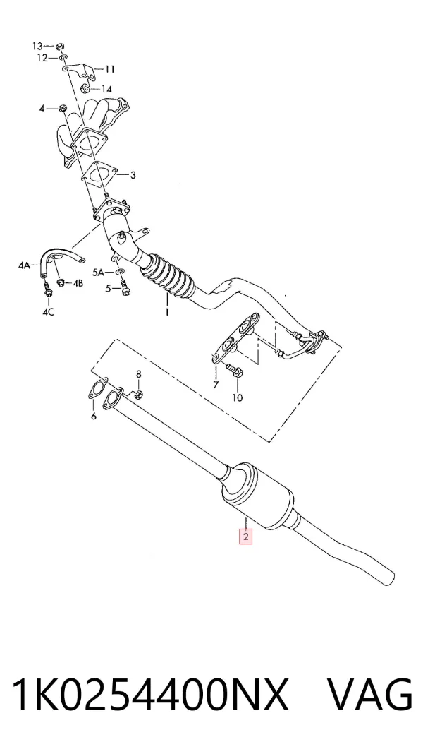 Konwerter-katalizator 1K0254400NX VAG