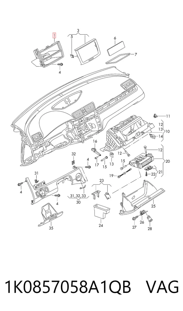 Etui na okulary 1K0857058A1QB VAG