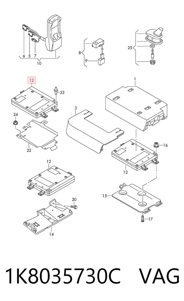 Blok sterujący Bluetooth 1K8035730C VAG