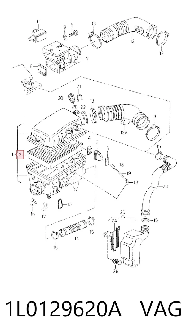 Filtr powietrza 1L0129620A VAG