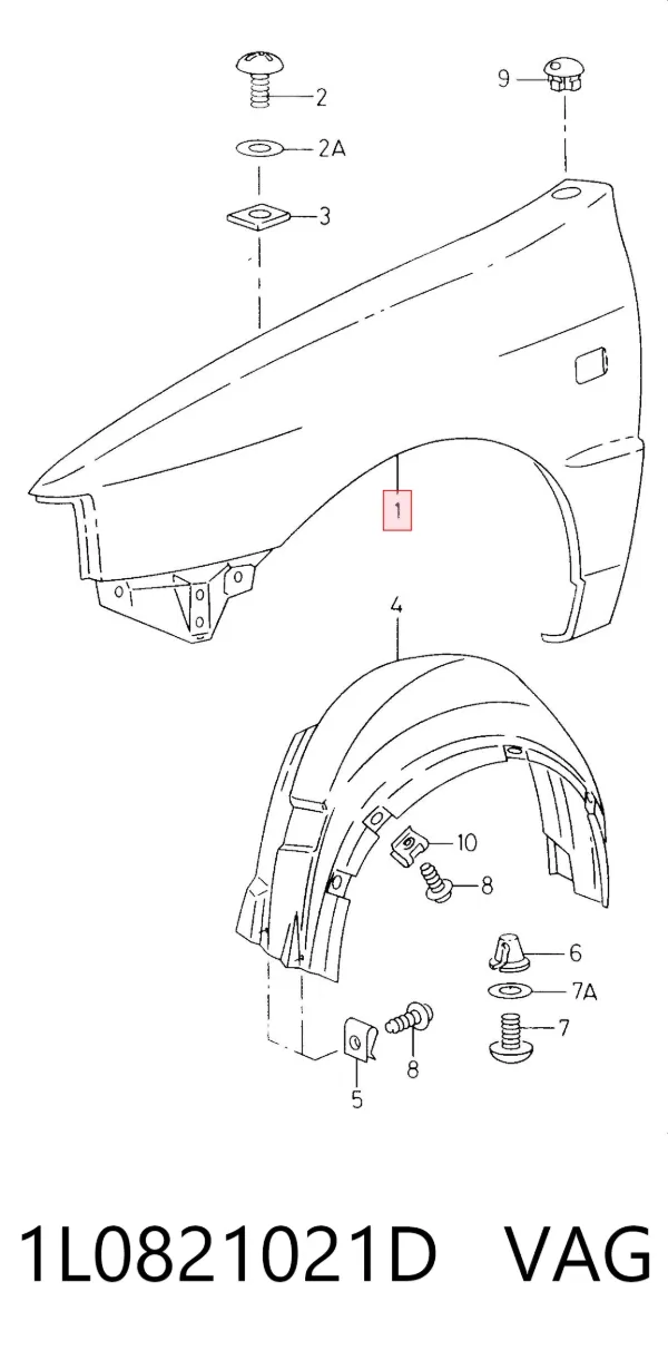 Błotnik przedni lewy Seat Toledo I