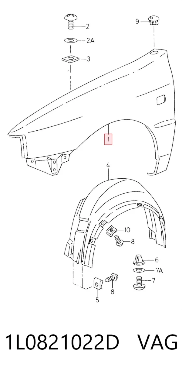 Błotnik przedni prawy Seat Toledo I