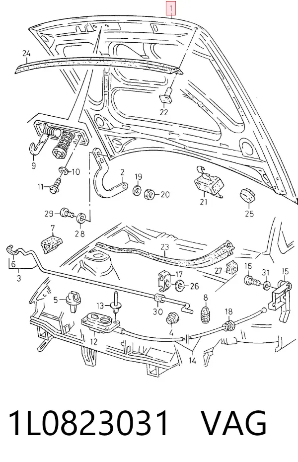 Maska silnika Seat Toledo I