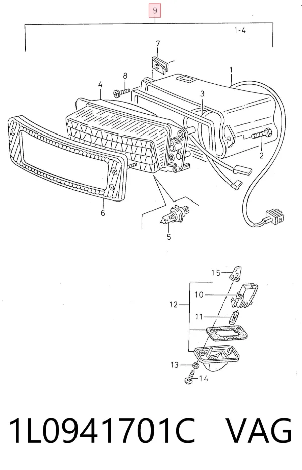 Lampa przeciwmgielna lewa Seat Toledo I