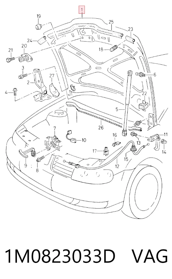 Maska silnika Seat Leon I
