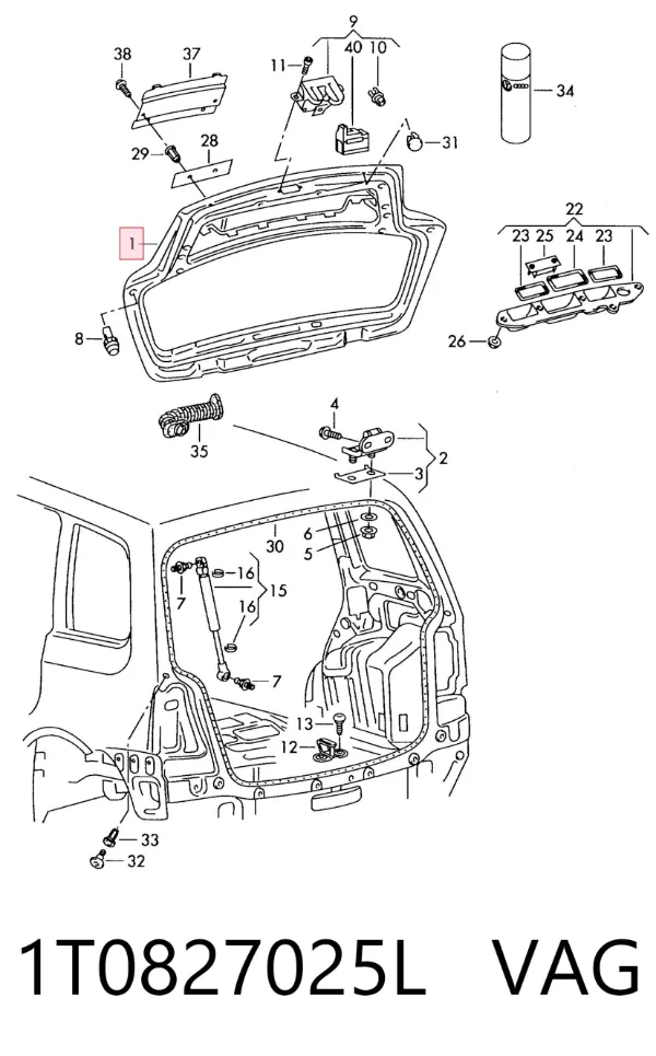 Drzwi tylne (bagażnika 3/5) Volkswagen Touran I