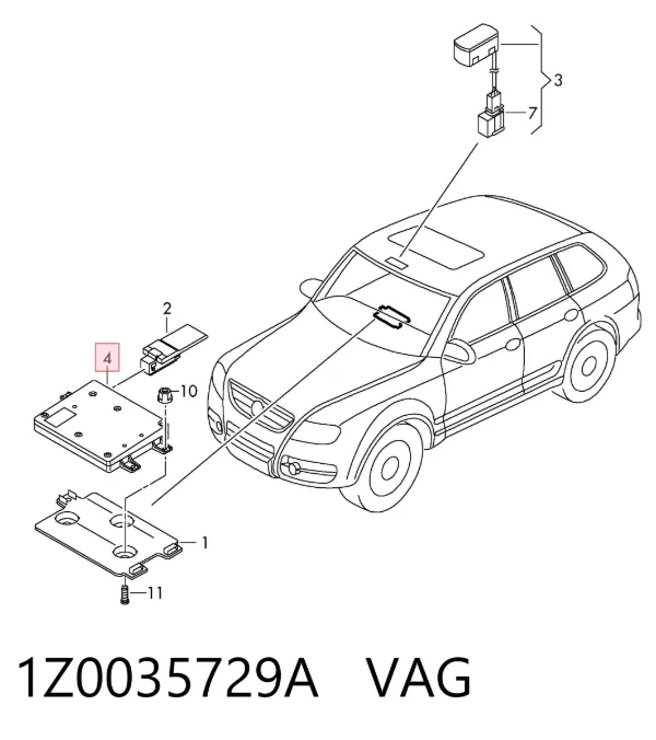Blok sterujący Bluetooth 1Z0035729A VAG