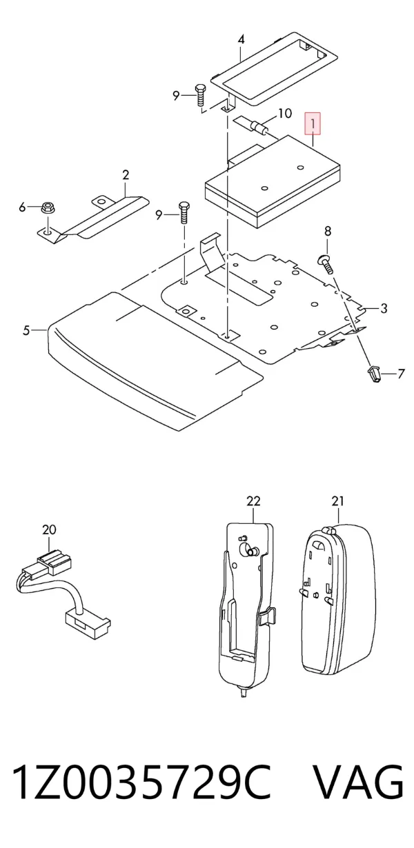 Blok sterujący Bluetooth 1Z0035729C VAG