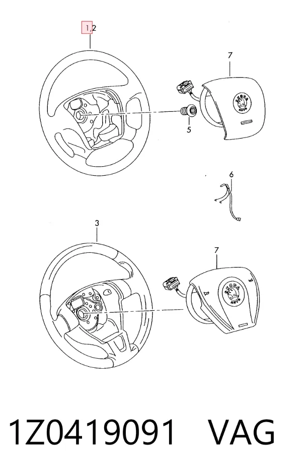 Kierownica 1Z0419091 VAG