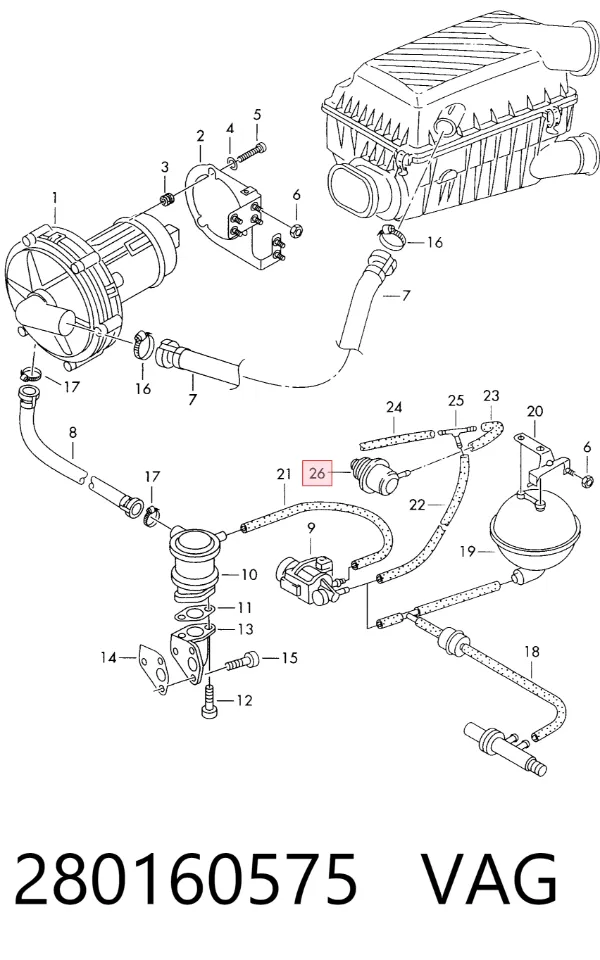 Regulator ciśnienia paliwa w listwie paliwowej 280160575 VAG