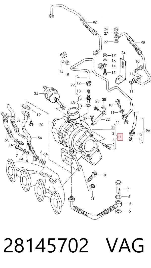 Turbina 28145702 VAG