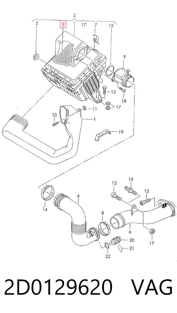 Filtr powietrza 2D0129620 VAG