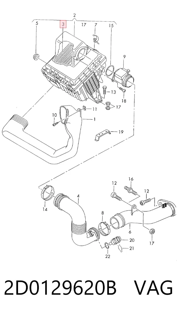 Filtr powietrza 2D0129620B VAG
