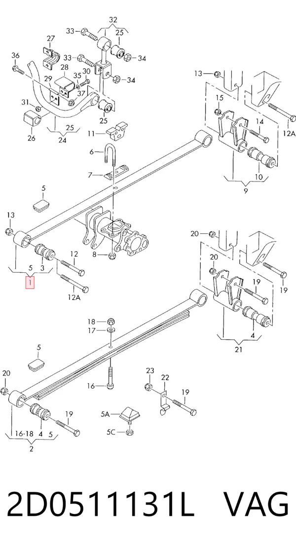 Resor tylny 2D0511131L VAG