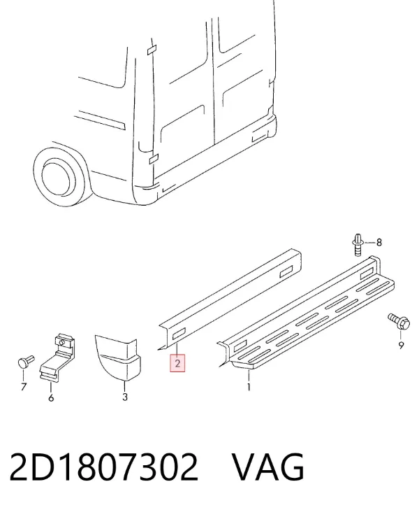 Zderzak tylny Volkswagen LT 28-46 II